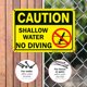 thumbnail image 4 of Letrero de piscina Sigo Signs Shallow Water No Diving, 25 x 18 cm, 4 of 9