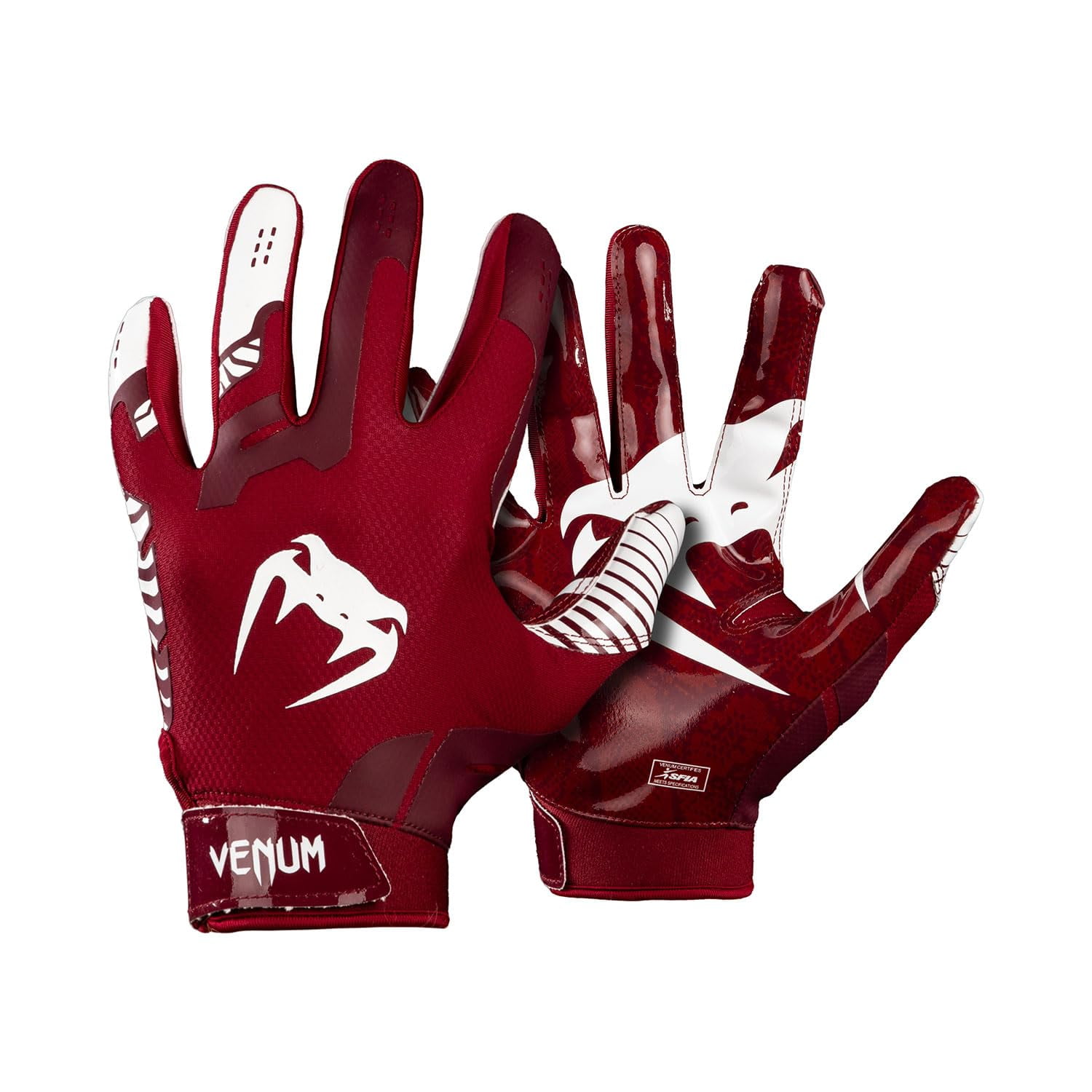 Guantes De Fútbol Venum Elite Granate/white Youth Medium