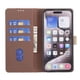 thumbnail image 3 of Funda Cartera con Bloqueo RFID para Motorola Moto G15 con Ranuras y Soporte Marrón, 3 of 5