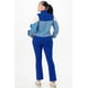 thumbnail image 2 of Conjunto de Chaqueta con Bloques de Color y Pantalón Acampanado, 2 of 3