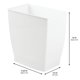 thumbnail image 3 of Juego de baño Trash Can iDesign, pequeño y rectangular, 2 unidades, color blanco, 3 of 4