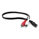 thumbnail image 2 of Cable Adaptador 2x1 Hembra A Auxiliar Rca Macho de Audio negro, 2 of 3