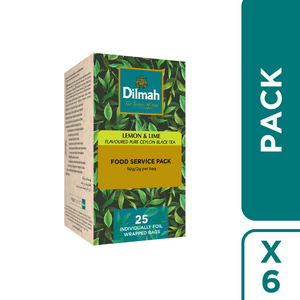 Pack 6 Te Negro Lima Limon Dilmah 25 Bolsitas C/U
