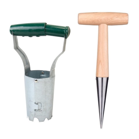 Ioensy - 2X Herramientas Para Plantar Semillas Y Bulbos, Excavadora Manual, Removedor De Plántulas De Inserción De Suelo
