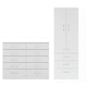 thumbnail image 1 of Combo Closet 2 Puertas 4 Cajones Cómoda 10 Cajones Blanco, 1 of 5