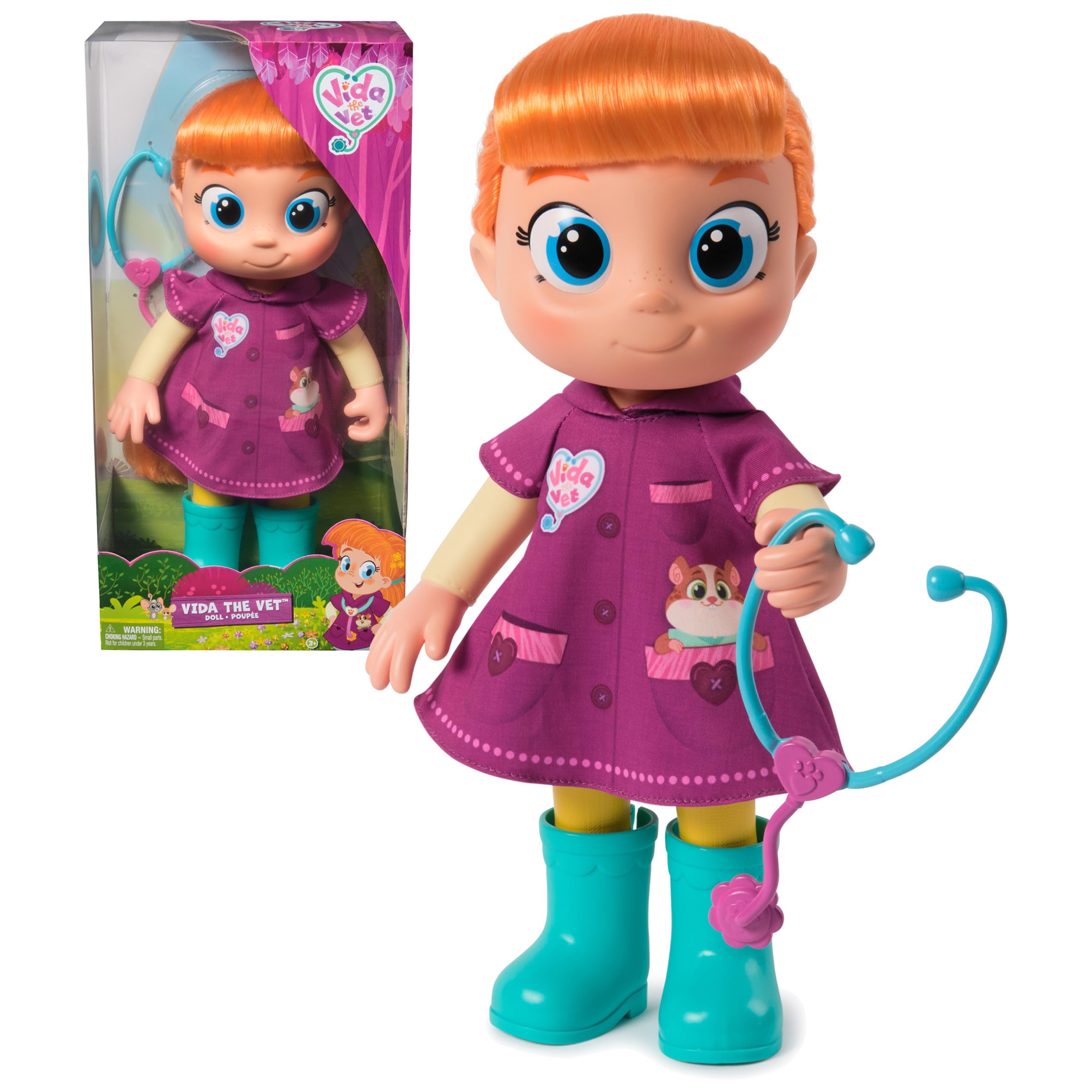 Toy Doll Vida The Vet Para Niños Pequeños De 33 Cm Con Pelo Rojo Y Kit Médico