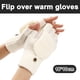 thumbnail image 2 of Guantes de invierno para mujer, paquete de 2, cálidos, de punto, convertibles, sin dedos, con gorro protector., 2 of 5