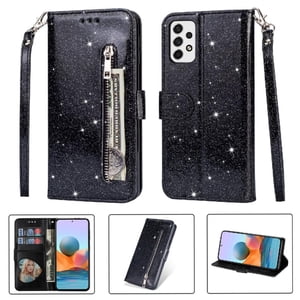 Funda Para Foxdock Elegante Funda Samsung Galaxy A33 5G Glitter Con Cremallera-Ideal Para El Uso Diario
