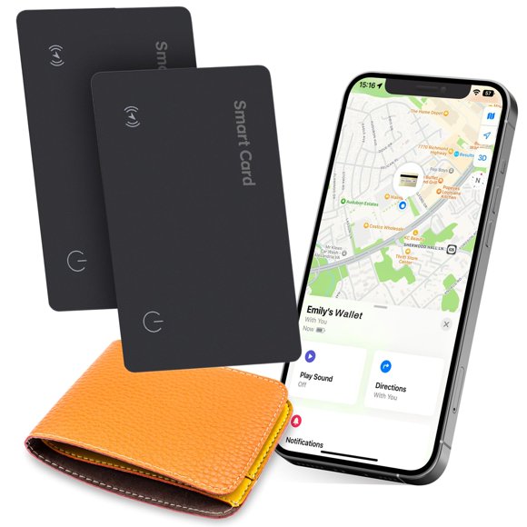 Rastreador de Cartera Eelexa Recargable Pack de 2 Apple Find My
