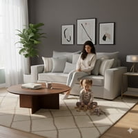 Sitial Home - Sofa 3 Cuerpos Con Resortes Full Comfort Plus Agustina Gris Claro