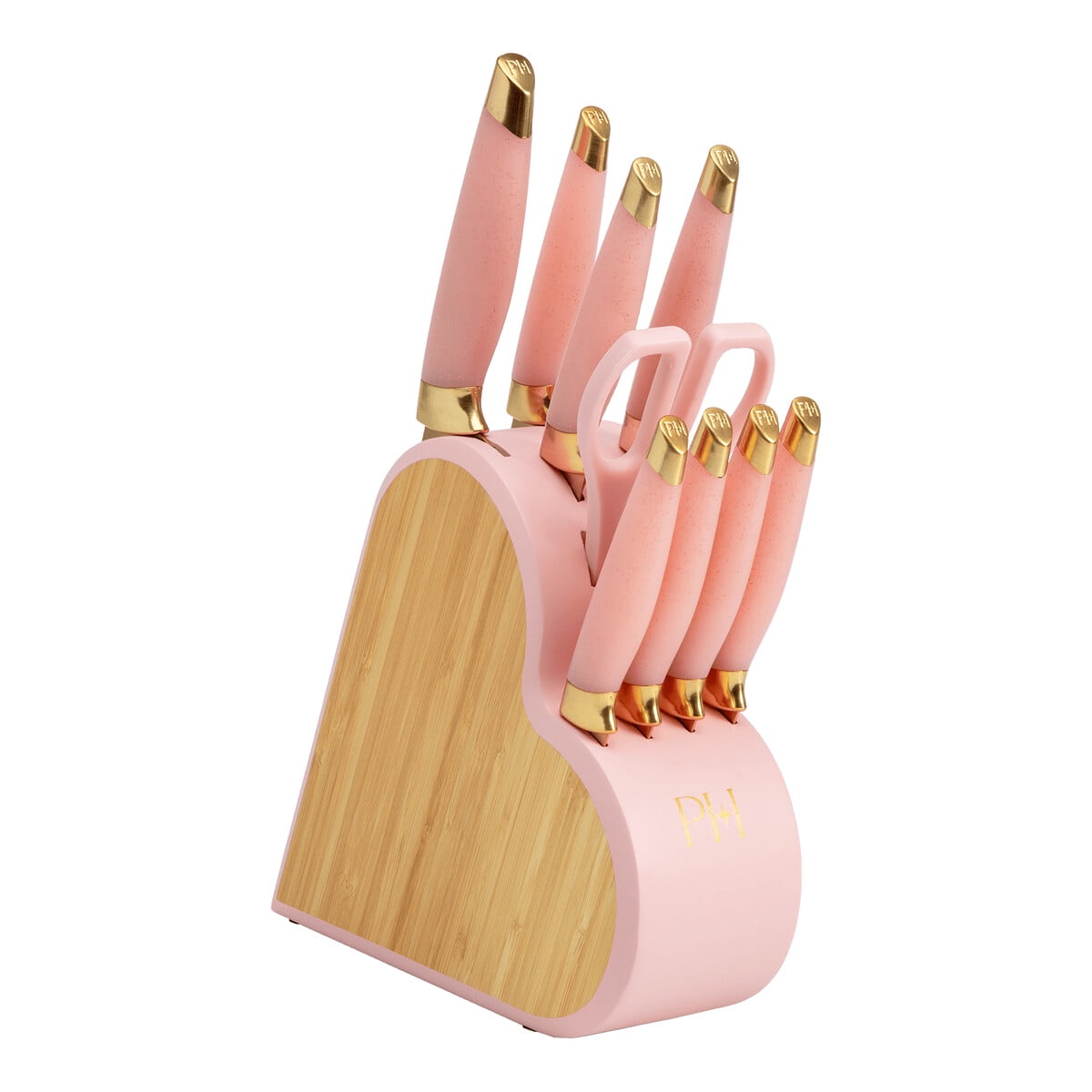 Set Cuchillos Paris Hilton 10p Acero Inoxidable Base Corazón