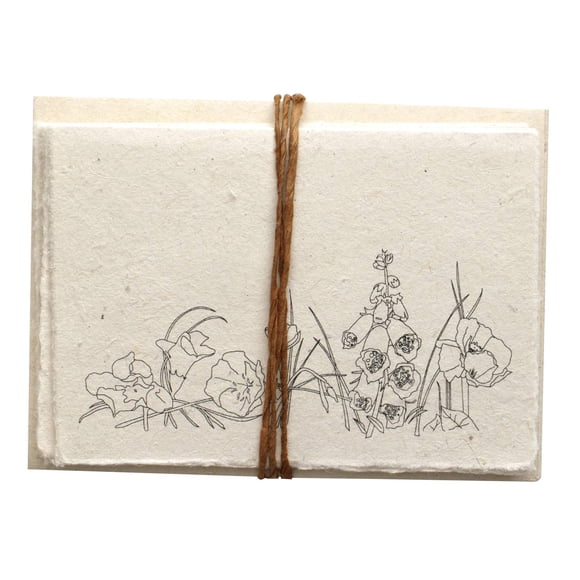 Juego de 6 Tarjetas de Nota Hechas a Mano con Semillas para Plantar Flores Silvestres