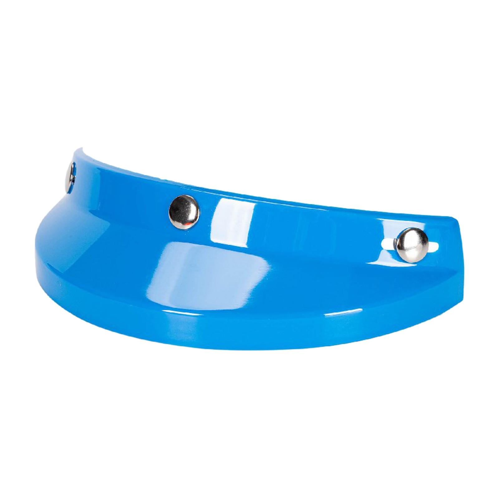 Magideal - Visor Retro Vintage Para Cascos De Motocicleta Con Clásico Repuesto Con Material Pp Y Broches De Acero Inoxidable Fácil Ajuste Lateral Adecuado P , Azul