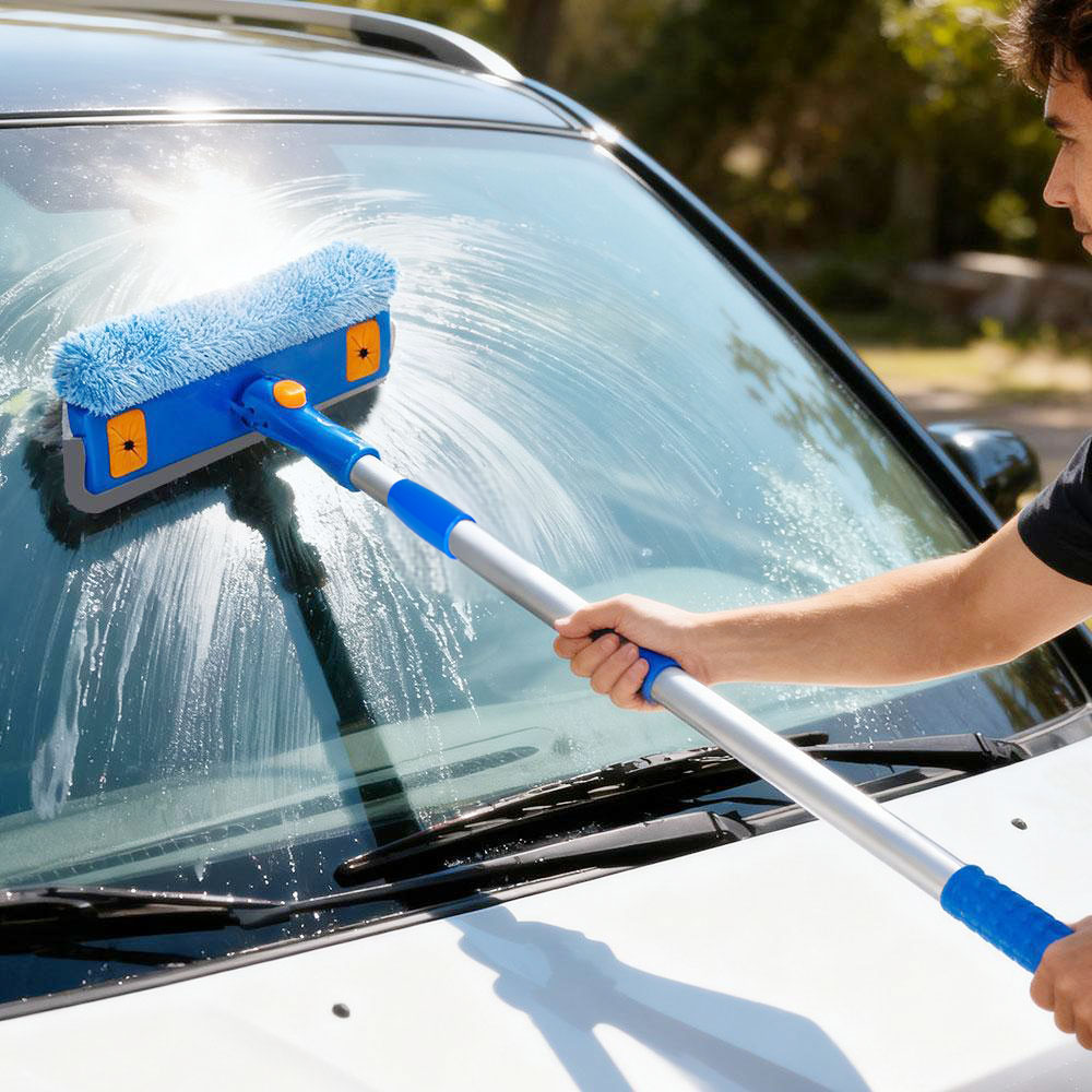 Aileda Limpiador De Vidrios Con Mango Extensible De 78 A 131 Cm