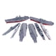 thumbnail image 1 of Kit de 8 modelos de portaaviones 4D para construir un barco de patrulla naval, juego de decoración de escritorio, kits de construcción de buques de gu, 1 of 5