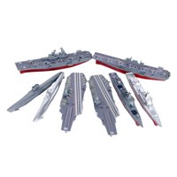 Magideal - Kit De 8 Modelos De Portaaviones 4D Para Construir Un Barco De Patrulla Naval, Juego De Decoración De Escritorio, Kits De Construcción De Buques De Gu
