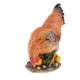 thumbnail image 4 of Gallina de resina artificial Figura de gallina Decoración para el hogar Gallina de forrajeo con pollito, 4 of 5