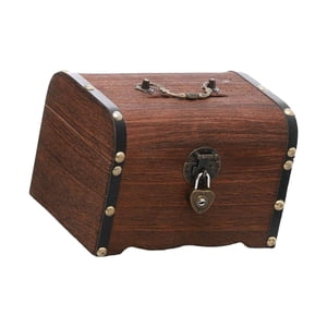 Bothyi - Caja De Madera Alcancía Con Cerraduras De Corazón Retro Para Decoración Del Hogar