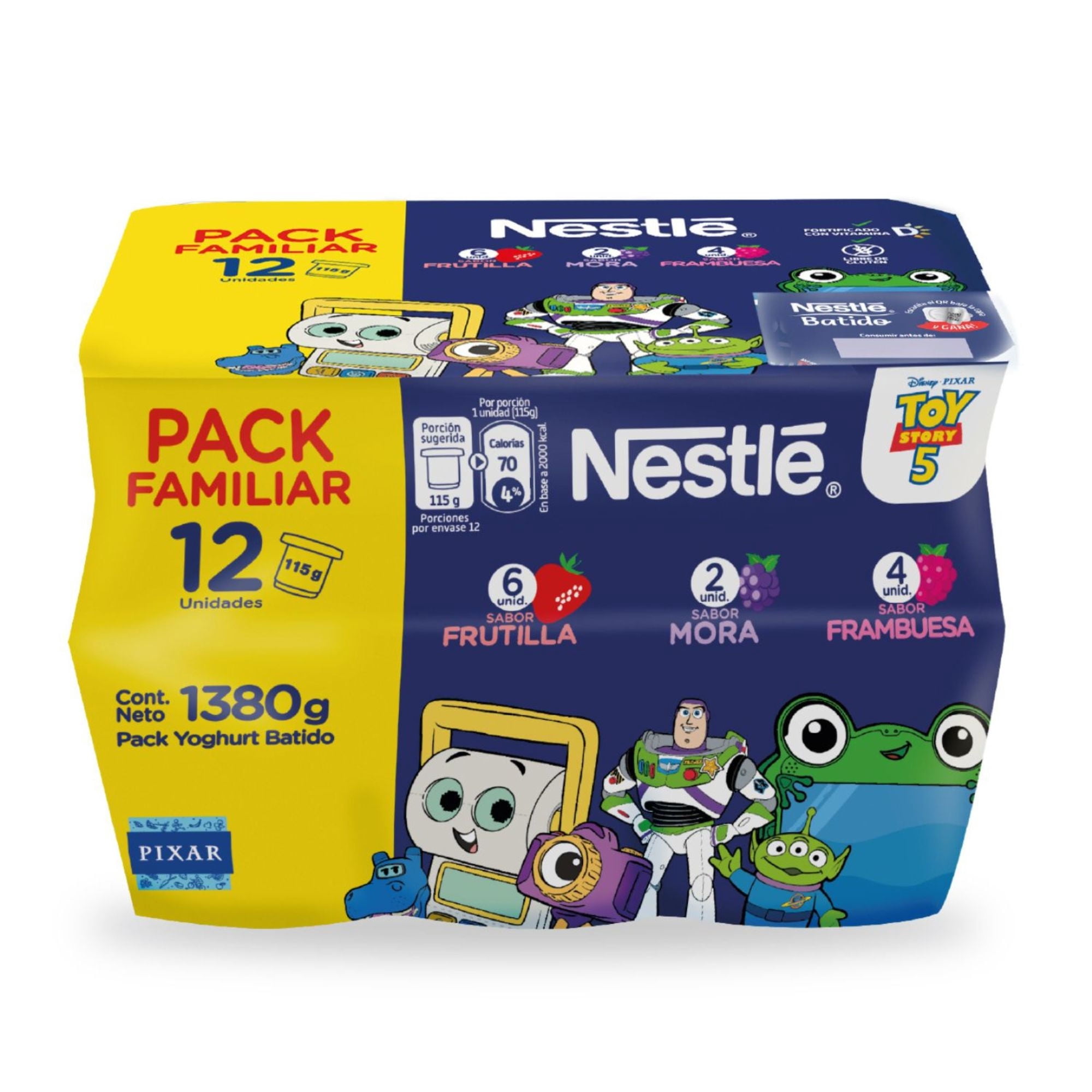 Yoghurt Batido Sabor Mix Berries Multipack Pote 12 Un x 115 g Nestlé