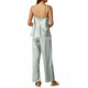 thumbnail image 3 of INSPIRE CHIC Conjunto de Pijama de Satén para Mujeres Regreso a Clases Top Cami con Cuello Drapeado y Pantalón Largo Ropa de Descanso Sedosa M Azul, 3 of 6