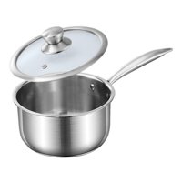 Magideal - Cacerola Para Leche, Cacerola Para Sopa, Olla Multifuncional, Utensilios De Cocina, Olla Hirviendo, Cacerola Con Tapa Para Casa De Té, Camping, Hotel, 18 Cm
