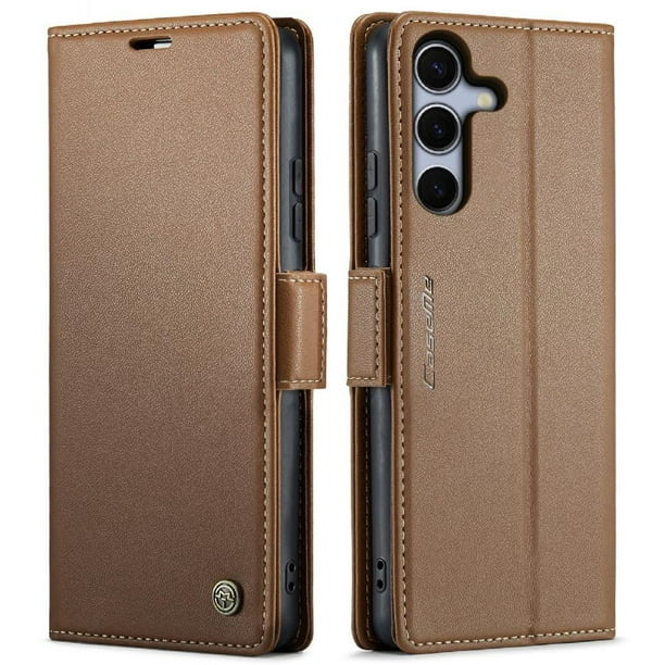 CaseMe tipo cartera Samsung Galaxy S25 5G con cierre magnético, RFID, tarjetero, soporte, carga inalámbrica