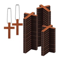 Bothyi - 50 Uds. De Colgantes Cruzados, Accesorio Para Hacer Joyas Artesanales, Crucifijo De Madera