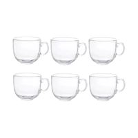 Importclick - Set 6 Tazas Café Té Sin Plomo Vidrio Templado 450 Ml