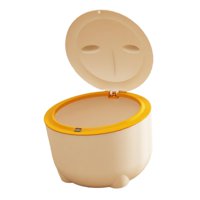 Magideal - Bote De Basura Para Arena Para Gatos Con Tapa A Presión, Cubo De Basura Para Gatos Con Caja De Arena Para Gatos Cerrada Y Cubierta, Caja De Arena Para Beige