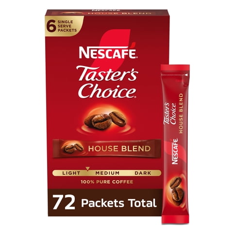 Café Instantáneo Nescafé Taster'S Choice House Blend, 72 Paquetes