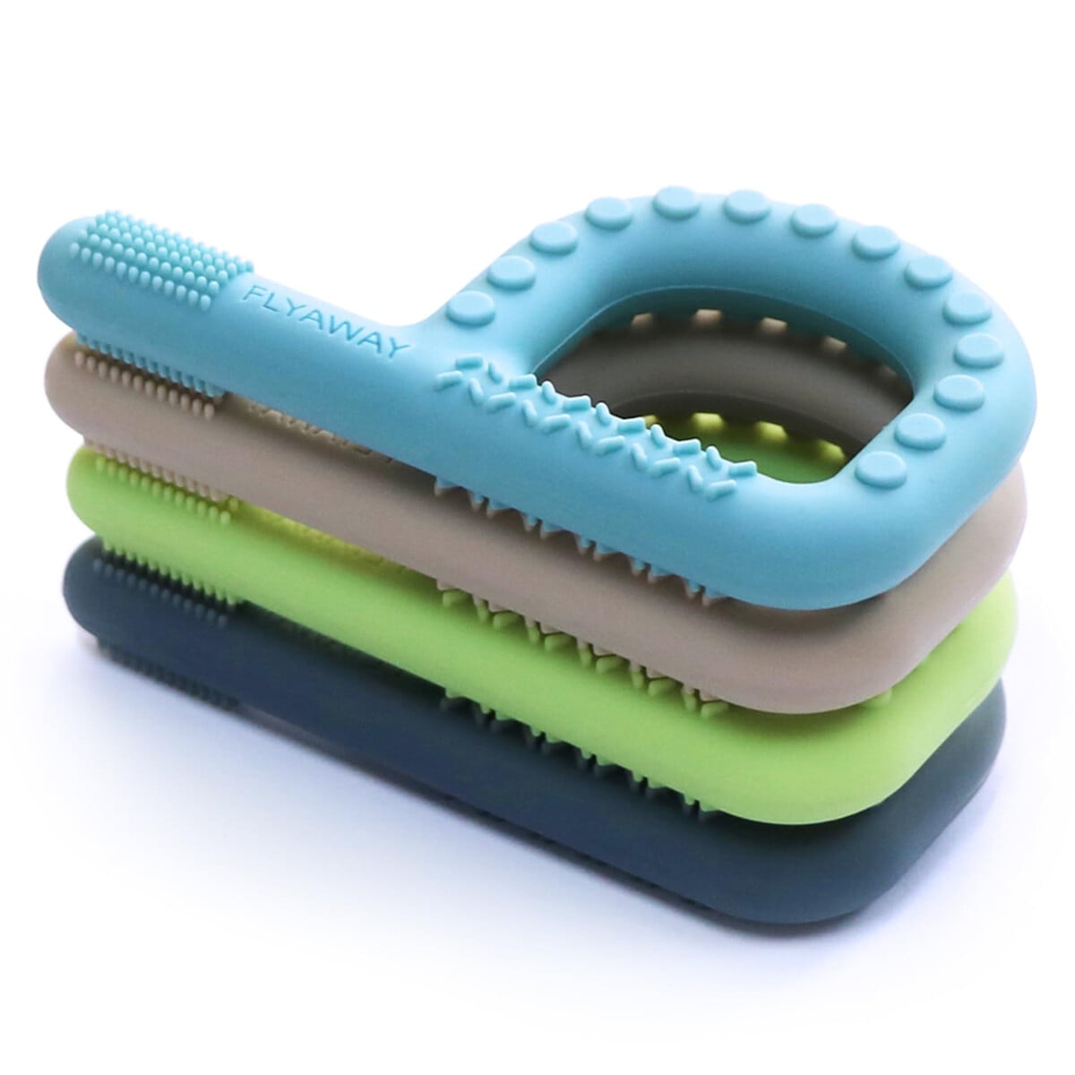 Juguetes Sensoriales Flyaway 4 Mordedores Silicona Forma P
