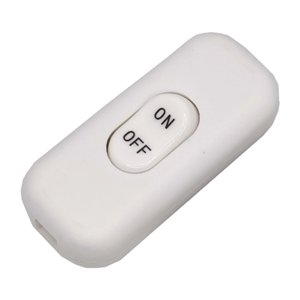Ioensy - Interruptor De Cable En Línea, Interruptor Basculante Para Lámpara De Escritorio, Dormitorio, Lámpara De Mesa, Color Blanco