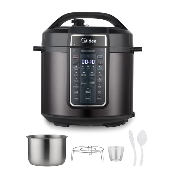 Midea 12-in-1 Electric Pressure Cooker, 6 Quarts, 12 Presets, Multi-Functional Programmable Slow Cooker, Rice Cooker, Steamer, Sauté Pan, Yogurt Maker, and More, Stainless Steel