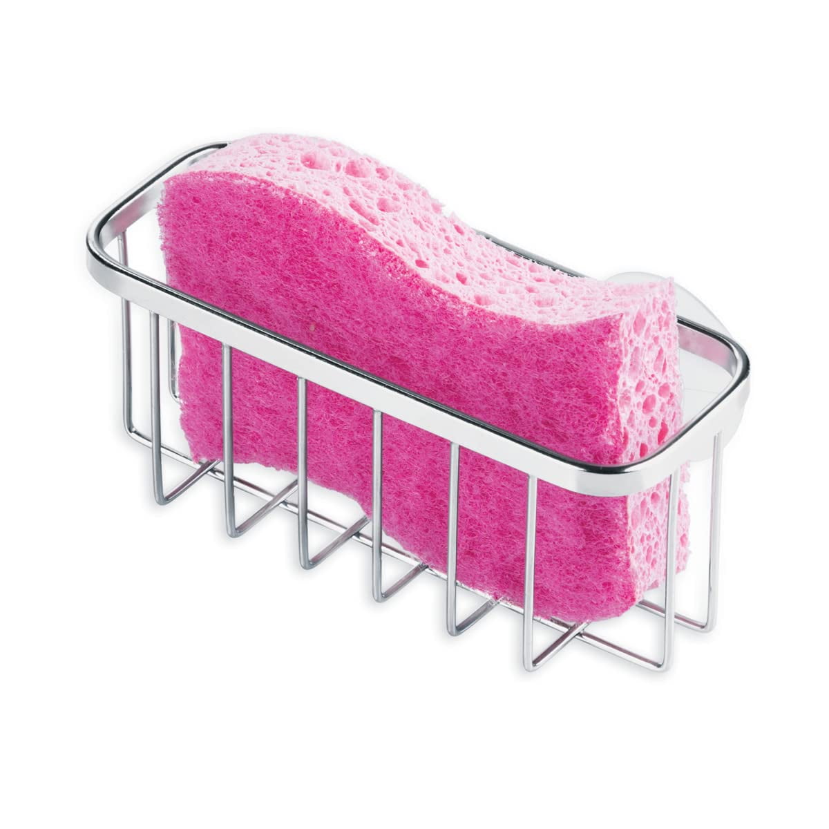 Interdesign - Cesta Con Soporte Para Esponjas Idesign Gia De Acero Inoxidable Pulido