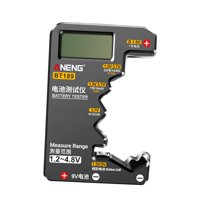 Magideal - Probador De Batería Probador De Voltaje Rango De Prueba Doméstico 1,2-4,8 V Equipo Eléctrico Probador Digital De Batería Portátil Para Aa Aaa Negro