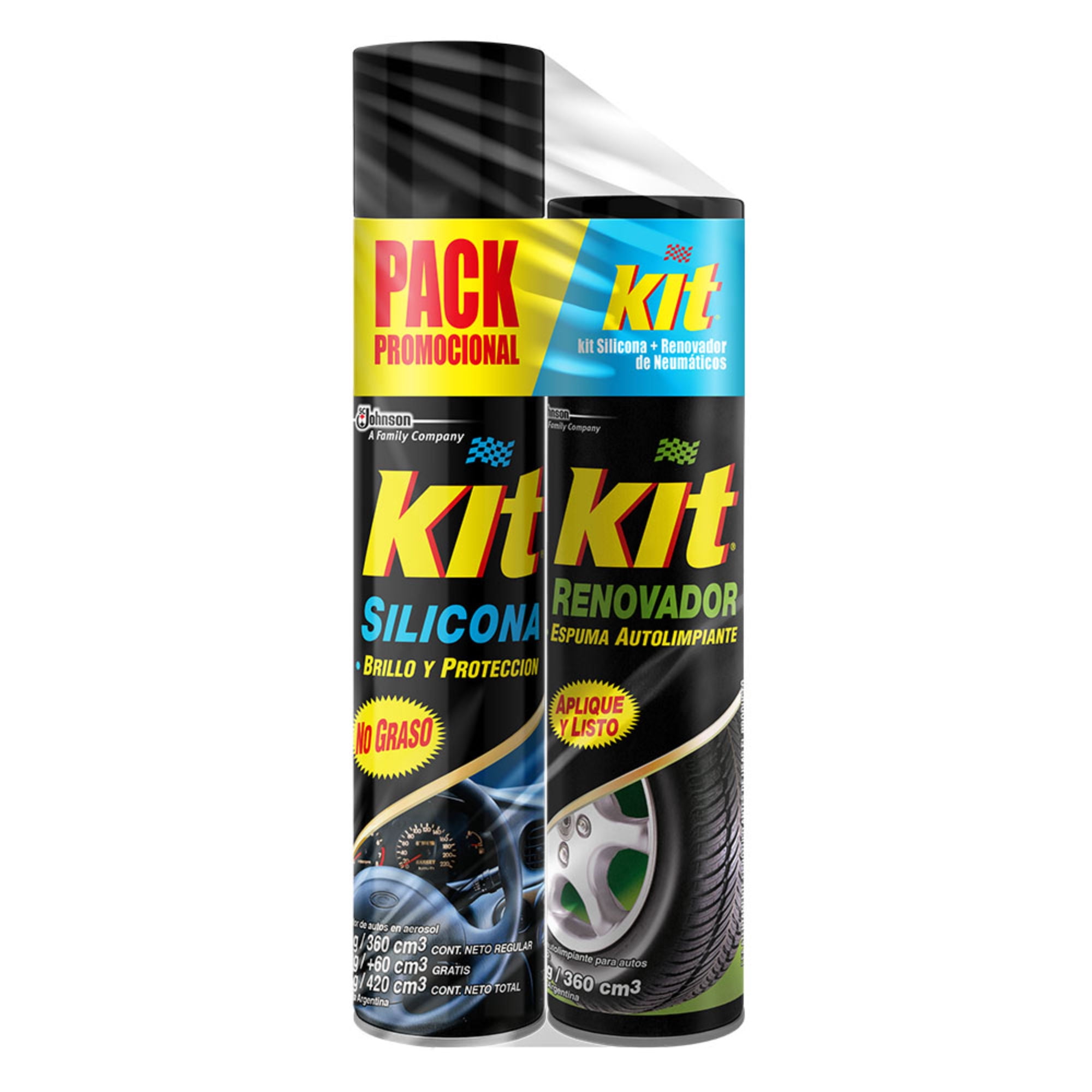 Pack Silicona 420cc + Renovador De Neumáticos 360cc, 1 Un KIT