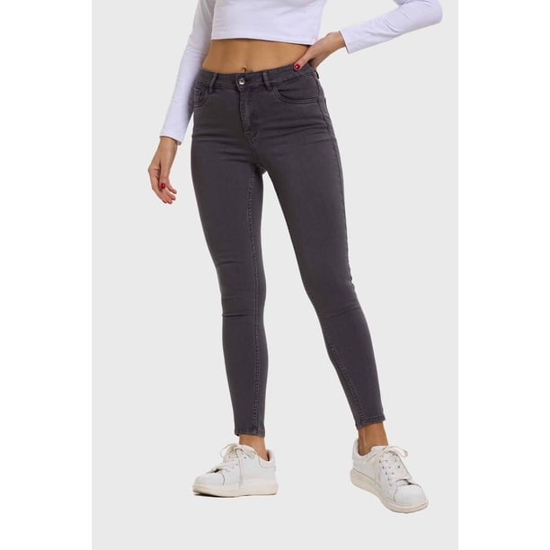 Jeans Mujer Super Skinny Emilia Gris - ll