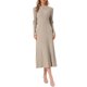 thumbnail image 1 of INSPIRE CHIC Vestido Suéter Plisado para Mujer Cuello Simulado Manga Larga Casual Otoño Invierno Tejido de Punto A-Line Midi Vestido L Camel, 1 of 6