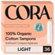 thumbnail image 1 of Aplicador orgánico Tampons Cora de absorción de luz x36, 1 of 9