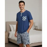 Likeshop - Pijama Hombre Verano Short Y Polera Colores 4025