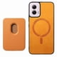 thumbnail image 2 of Funda de Cuero Magnética con Tarjetero para Motorola Moto G Power 2024 Cubierta Delgada Amarillo, 2 of 5