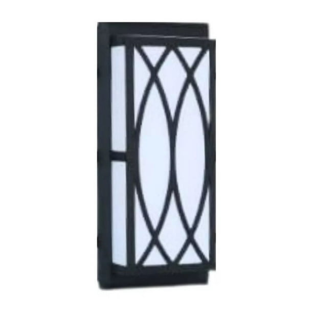 Aplique Lampara Rectangular Diseño entrelazado Negro 20w