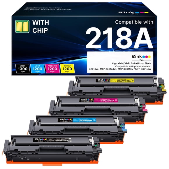 Tóner E-Z Ink Pro HP 218A 4 unidades (con chip)