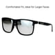 thumbnail image 4 of Anteojos de sol Locs LC91055RV con lentes espejados extragrandes de 15 cm, 4 of 7