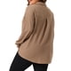 thumbnail image 3 of Agnes Orinda Conjuntos de Halloween para Mujeres Tallas Grandes Camisa de Punto Waffle Chaqueta Casual de Manga Larga con Botones 1X Marrón, 3 of 6