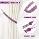 thumbnail image 3 of Uxcell 2 Pcs Sujetadores de Cortina, 56cm/22 Sujetadores Trenzados para Cortinas, Sujetadores Elegantes para Ventanas, Cuerda para Cortinas, Púrpura, 3 of 7