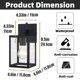 thumbnail image 2 of Aplique de pared exterior Faymart Pack de 2 metal y vidrio negro 25 cm, 2 of 9