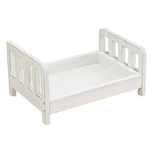 Magideal - Fotografía De Pose Creativa Cama De Madera, Accesorios De Fotografía Mini, Accesorios Únicos Para Fotos De Estudio Photoshoot Telones De Fondo Niños Blanco