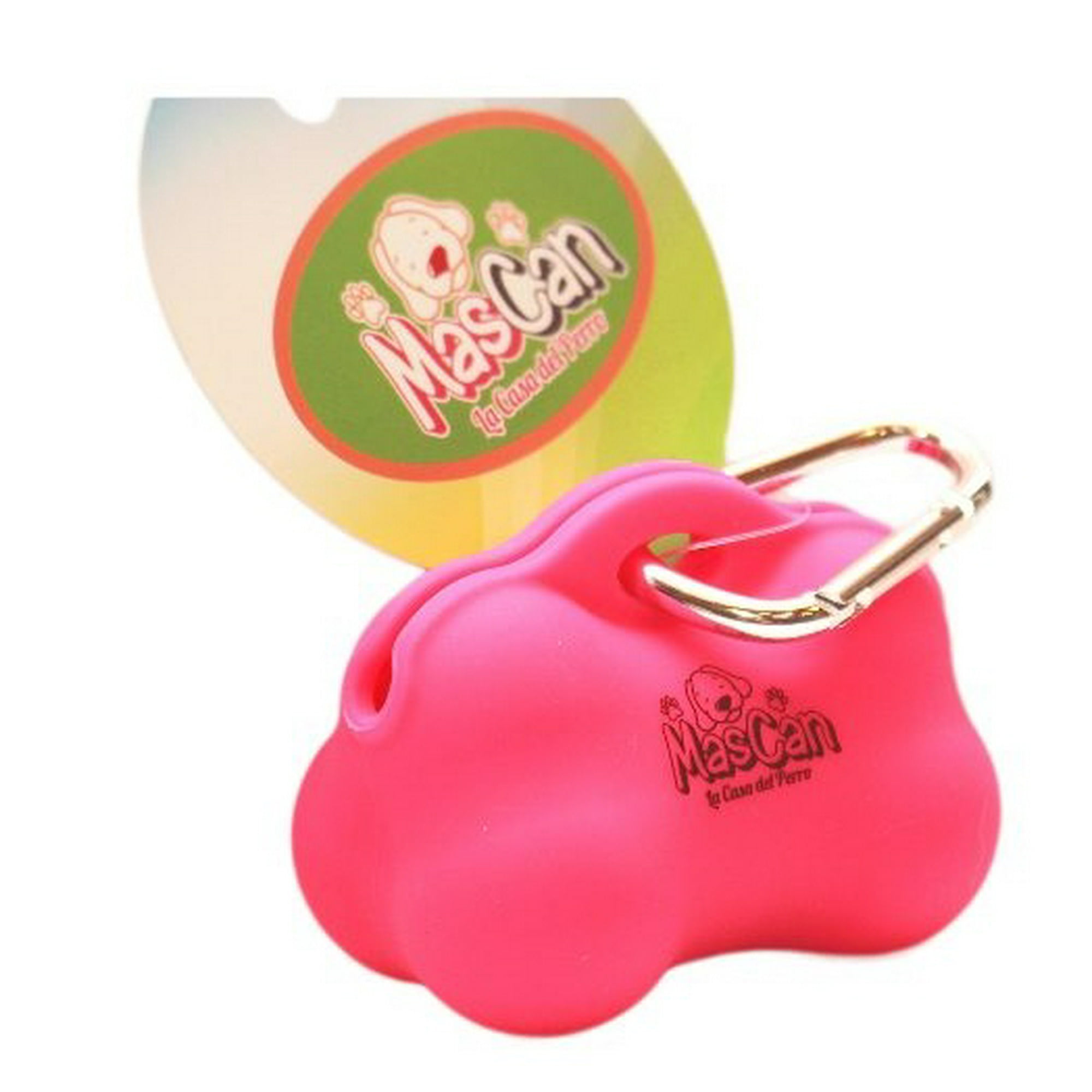 Porta Bolsas Sanitarias Hueso Fucsia Perro Mascan