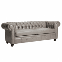 Sc Decohome - Sofa 3 Cuerpos Chester Luxe Gris